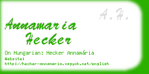 annamaria hecker business card
